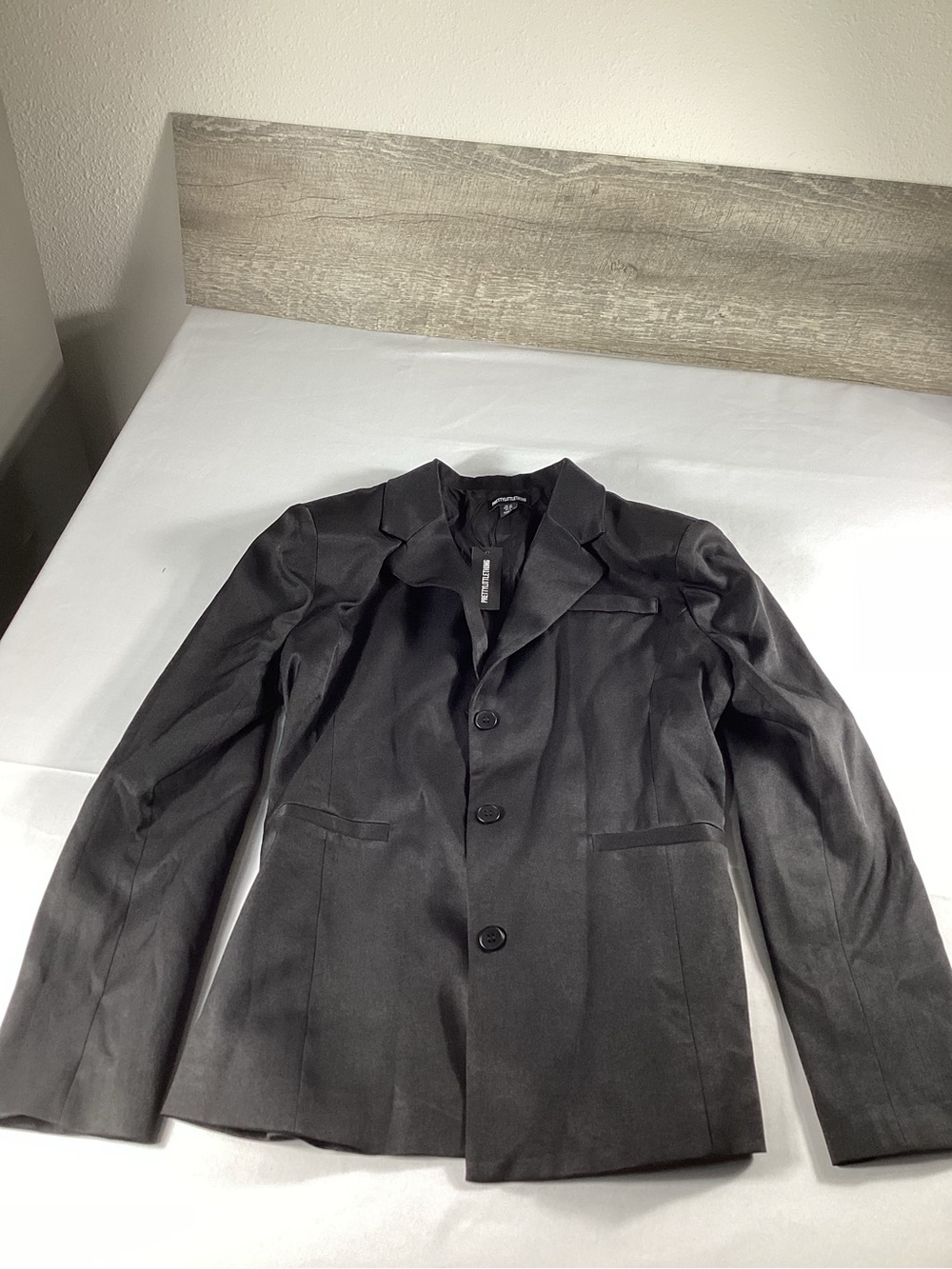 PrettyLittleThing Women’s Black Cinched Back Belted Blazer Jacket US 8